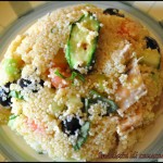 Insalata di couscous con verdure e pollo grigliato