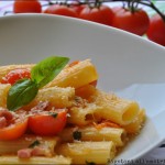 Rigatoni all’amatriciana estiva