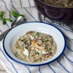 Risotto con seppie, carciofi e burrata