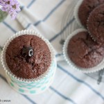 Muffin al doppio cioccolato e amarene