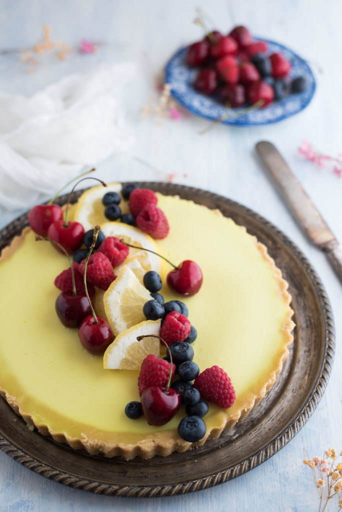 Crostata con curd di limone senza uova