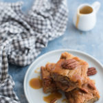 Blondies alle mele e caramello salato