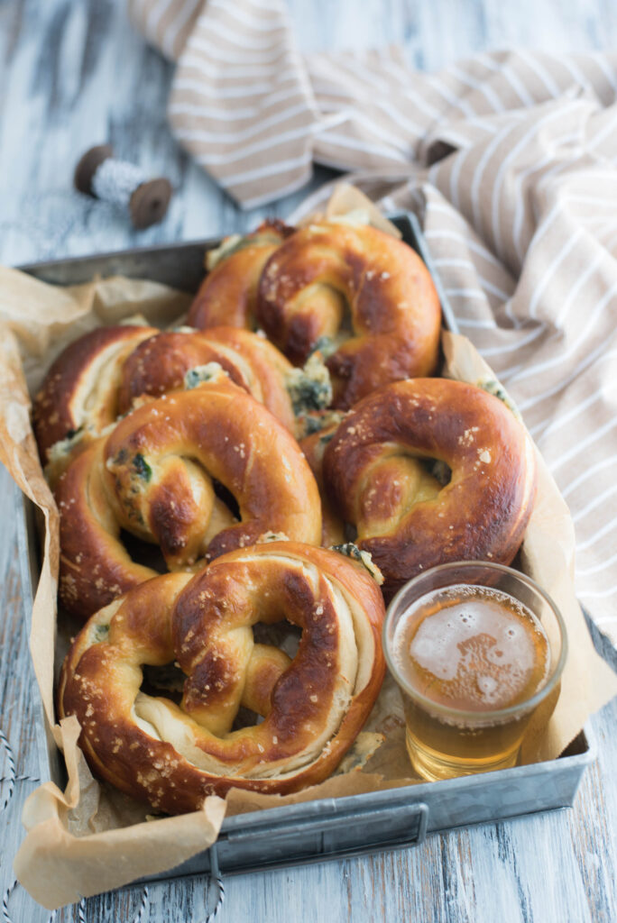 Pretzel alla birra ripieni