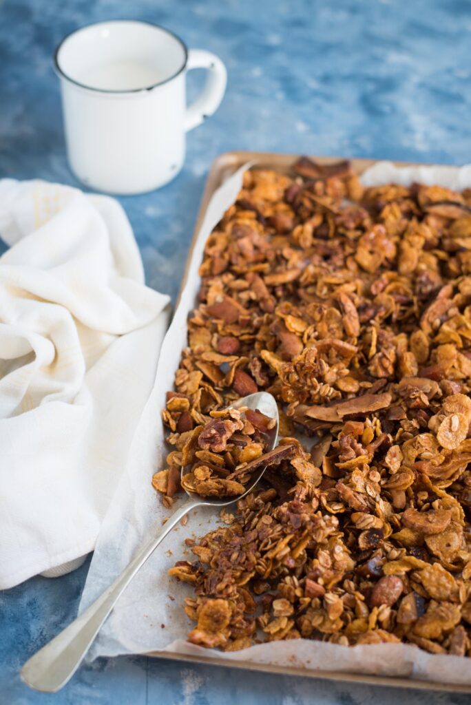 Granola croccante con corn flakes