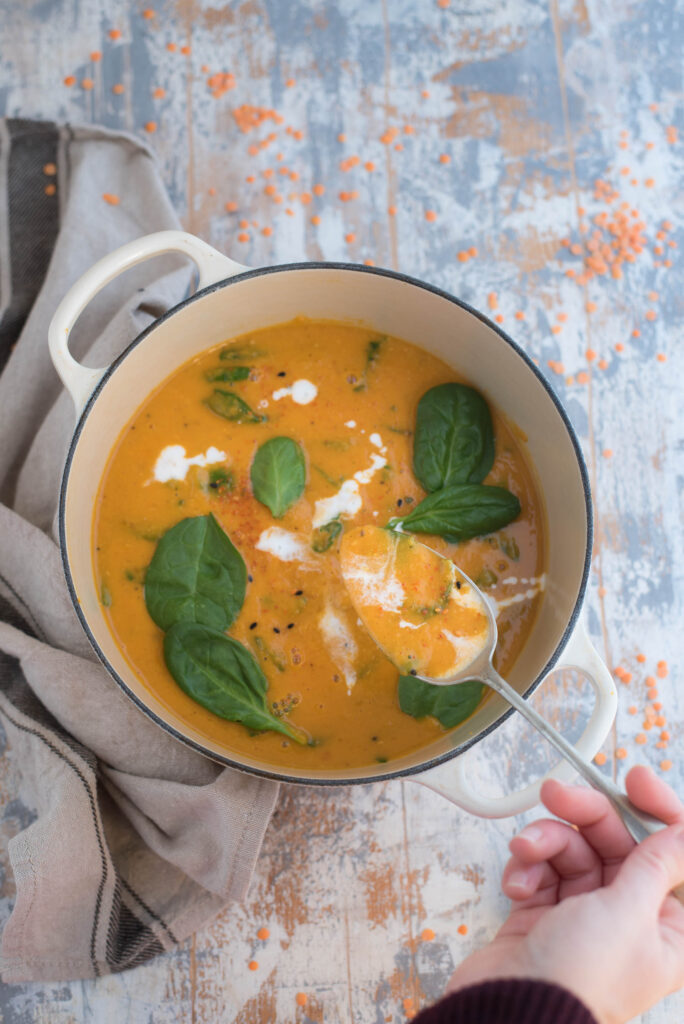 Zuppa di zucca e latte di cocco