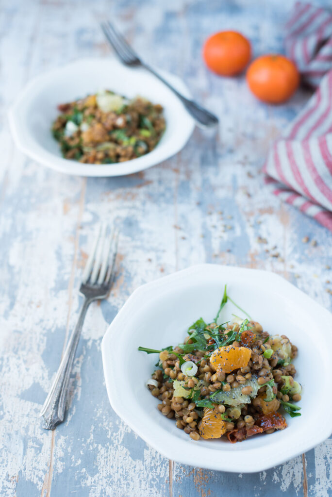 Insalata di lenticchie e agrumi