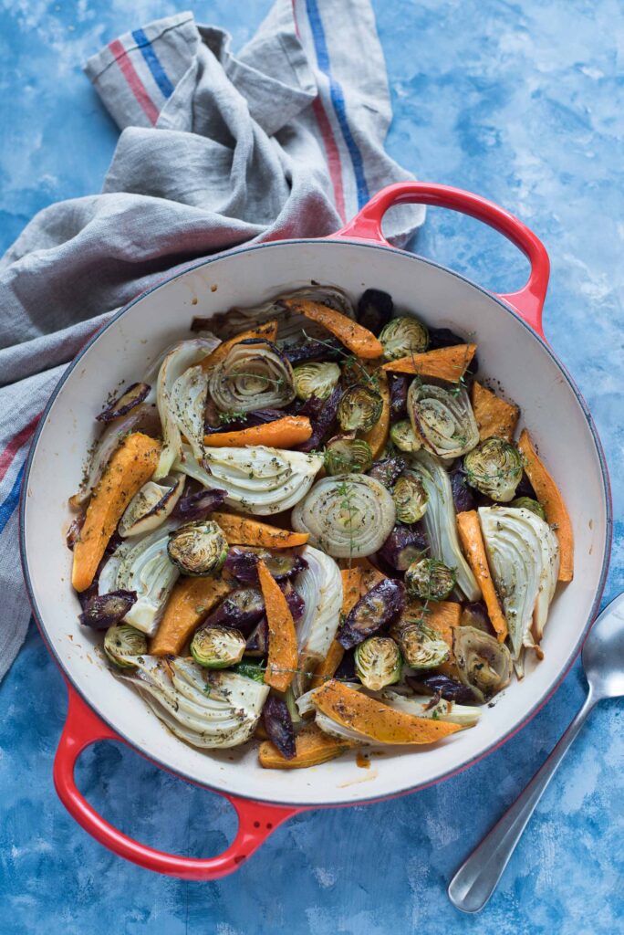 Verdure al forno con aceto e sciroppo d'acero