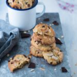 Cookies al cocco avena e cioccolato