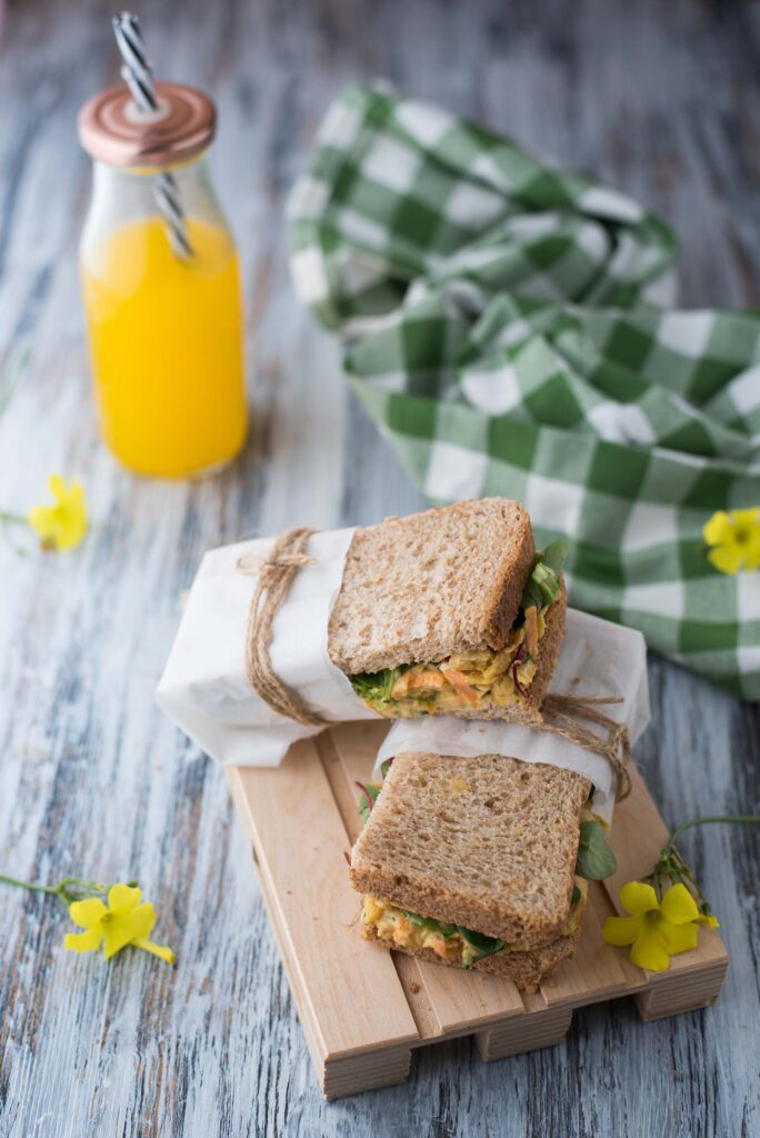 Sandwich con insalata di ceci