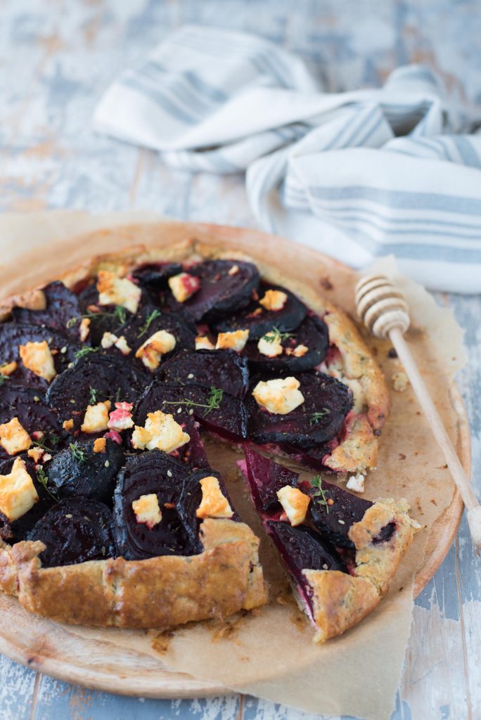 Galette con feta e barbabietola