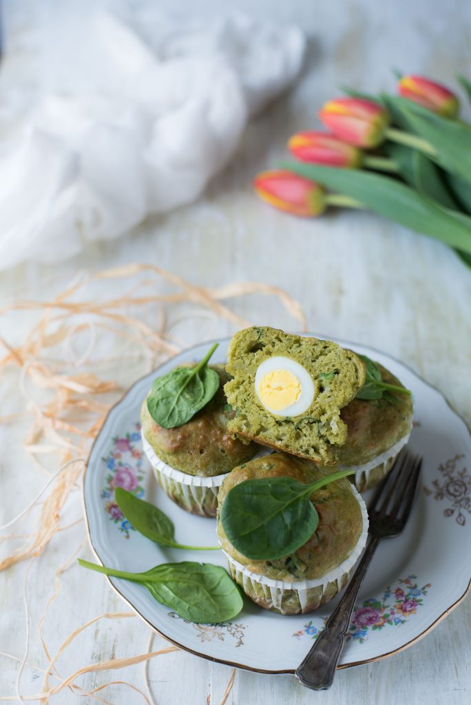 Muffin di Pasqua con uova sode