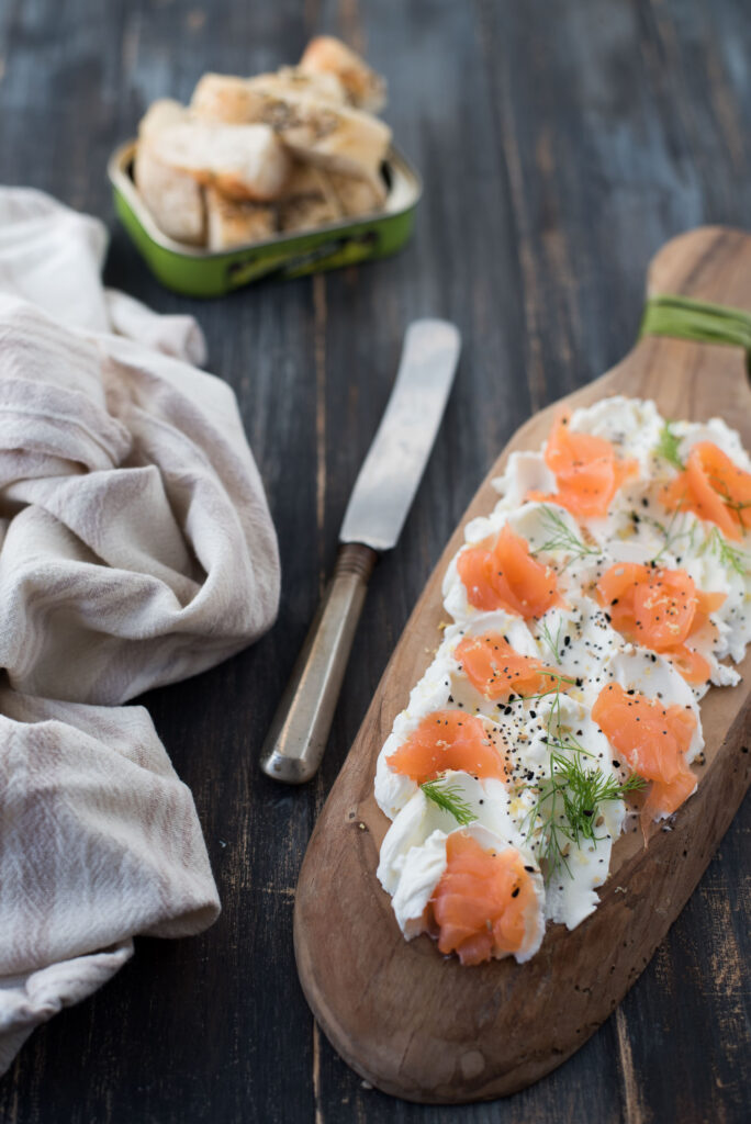 Butter board al salmone e philadelphia