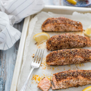 Sesame and spice roasted salmon