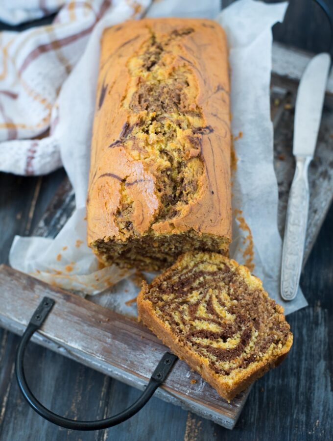 Plumcake zebrato alla zucca